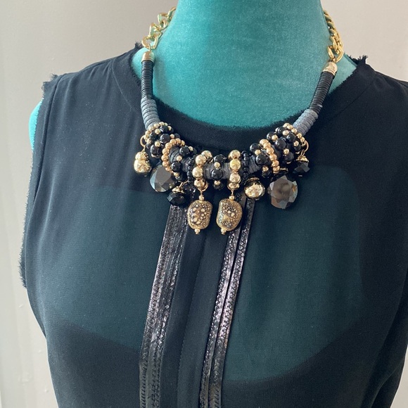 Jessica Simpson Fit & Flare Black Dress Tulle Sz 8 - Picture 7 of 8